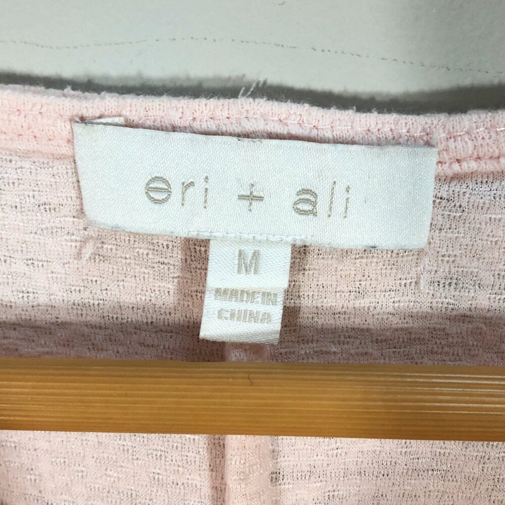 ANTHRO eri + ali Samara Lace Bell Sleeve Top in Pale Pink M - Picture 13 of 14